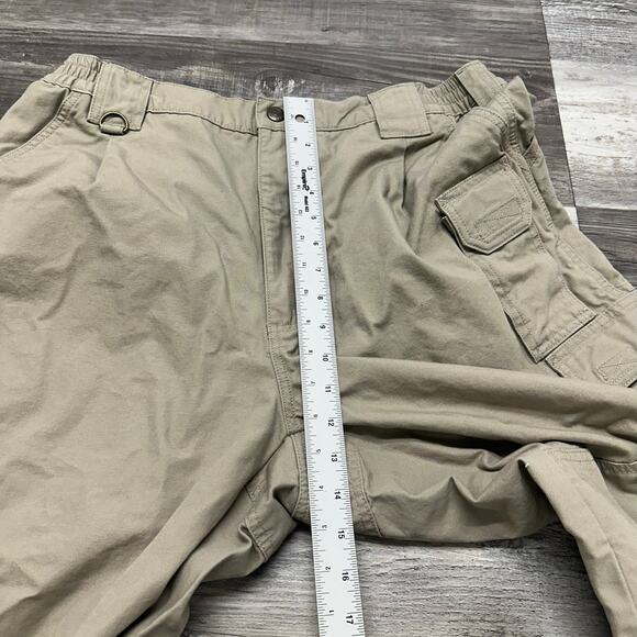 5.11 Tactical Khaki Tan Mens 34x32 Double Knee Utility Outdoor Canvas Cargo Pant - Picture 9 of 12